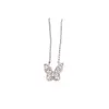 Zircon Butterfly Pendant Necklace Fashionable, Light , Small Popular Collarbone Chain Personalized, Cold and Elegant Style Jewelry