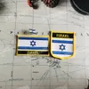 Israël nationale vlag borduurwerkpleisters badge schild en vierkante vorm pin één set op de doek armband rugzakdecoratie