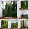 Tropikalny las deszczowy nadruk zielony zasłona dwustronna dwustronna zasłona zaciemniająca cortina de sombra sypialnia salon leśna kurtyna