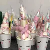 50st Clear Cellophane Candy Cone Cookie Biscuit Packaging Bag For DIY Wedding Birthday Party Favors Halloween Christmas Treats
