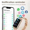 Guarda Smart Watch con Steel Band for Women Girls Sleep Monitor Pedometri Calorie Tracker Smartwatch impermeabile Android iOS