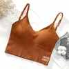 Women's Tanks U-shaped Back Bra Tube Top Women Crop VEGAN VIBES Letters Print Sexy Lingerie Sports Fashion Street