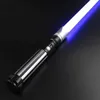 Led Rave Toy RGB Metal Lightsaber Dueling Smooth Swing Laser Sword Sabre De Luz 12 Color Changing 16 Sounds FOC Rave Weapon Flashing Toy 240410