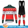 Speed Peak Man Jersey Cycling Set Bicycle Red Christmas Ano Novo Bike Warm Highway Manga Longa Plus Velvet Cycy Jersey