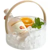 Luxury Luxury Verre portable Bucket de glace à grande valeur Panier de fruits à la maison Bar créatif Champagne Vin BEAT CUBE CUBE GRAINET