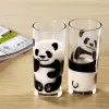 Niedliche China Panda Glass Kreative Teeflasche einzeln transparent Kaffee Tasse Saft Panda Frühstück Milk Tasse Glaswaren zum Trinken