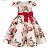 Robes de fille filles robe princesse pour enfants imprimés robes de bal filles robes de fête pour fête et mariage pour enfants robes de soirée fille vêtements d'anniversaire l47