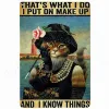 Funny Black Cat Vintage Tin Sign Remember to Wipe Metal Poster Cat Retro Plate Hello Sweet Cheeks Bathroom Decor for Bar Cafe