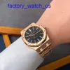 Sıcak AP Bilek İzle Royal Oak Serisi 15400or.oo.1220or.01 Gül Altın Siyah Plaka Erkek Moda Günlük İzleme