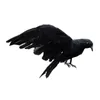 Halloween Prop Federn Crow Bird Groß 25 x 40 cm Spreizende Flügel Black Crow Toy Model Spielzeug, Performance Requisite