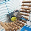 Loofahlove Pet Products Natural Large Rope Wooden Swing Pet Bird Toys Ladder Training Hamster Parrot Parakeet Ladder Toy