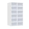 Shoe Organizer Stackable Shoe Storage Boxes Drawer Type Front Opening Shoe Rack Organizer Cabinet Shoes Container Thick Plastic