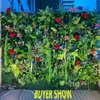 40x60 cm 3d grüne Künstliche Pflanzen Wand Panel Plastik Plastik im Freien Teppichdekoration Hochzeit Kulissen Party Gartengras Blumenwand