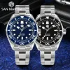 الجملة San Martin Men Watch 41.5mm غواص المينا الاتصال العلامة التجارية العلامة التجارية الكلاسيكية الفاخرة Miyota التلقائي ميكانيكية 20 ATM BGW9 Luminous