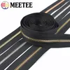 2/4Meter 3# 5# Metalen ritssluiting Tape Tas Tas Kleding Jacket Zwart Decoratieve ritssluiting per meter Reparatiekit Sewingaccessoires