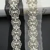 1yard 5,5 cm weiß/schwarzer Perlenperlen Spitzenverkleidung Brautschärke Brautgürtel Perlen Zutaten Schmuckverkleidung
