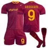 Soccer Jerseys 22-23 Roma Home No. 9 Abraham 21 Dibara Football Jersey Set Printed Number Sportswear