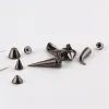 High Quality Gun-black Bullet Spikes Rivets For Leather Punk Studs and Spikes For Clothes Thorns Patch Tachas Para Ropa Remaches