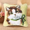 Knooppakket Smyrna Klink Haak Kleed Bloemen Cat and Dog Latch Hook Pillow