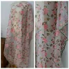 1yard price organza flower embroidery wide lace fabric DIY skirt clothing fabric blackout curtain handmade accessories