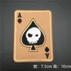 Cavalman Ace of Spades Broidered Patch Death Card Card Rectangulaire Tactical Army Badges Stripe Clothes Stickers Military