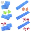 Maple Leaf Heart Knot Flower Swallow Silicone Lace Mat Sugracraft Cake Border Moule Mariage dentelle PAD CAL CAKE DÉCOLATION Outils M029