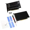 Cartes 4 Port PCI Express Expansion Card PCIE TO M2 Controller PCIe X16 à M.2 NVME Adaptateur Ajouter sur les cartes pour 22302280 SSD