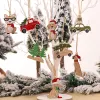 Decorações de Natal Decoração de Árvores de Natal Paintada de Madeira