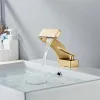 Basin Robinet Modern Black Bathroom Mixer Tap Gold Gold / Nickel / Chrome Wash Basin Robinet Faucet de lavabo chaud et froid Nouveau