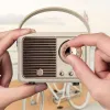 Radyo Kablosuz Retro Hoparlör Vintage Radyo Şeklinde Kablosuz Hoparlör Güçlü Bas Geliştirme Yüksek Hacim