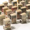 Lover de carte 122 PCS Mini Matchbox Series Retro Retro Sticky Notes For Journal Scrapbooking Kraft Paper Notepad Memo Pad