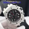 Sıcak AP Bilek Saati Royal Oak Offshore Serisi 42mm Takvim Zamanlaması Kırmızı Şeytan Vampir Otomatik Mekanik Çelik İzleme Çelik 26470ST.O.A101CR.01 Siyah Disk