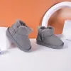 Boots hiver nouveau bébé bottes de neige en cuir en peluche épais