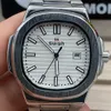 Seramik çerçeve siyah tarih kadran 40mm lüks erkekler izle paslanmaz çelik erkek bilek saatleri