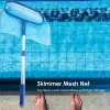 Rede profissional de skimmer de piscina de bolsa profunda com piscina telescópica Remoção de folhas de malha de aranha
