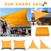 Светло -оранжевый водонепроницаемый солнце Shade Sail Square прямоугольник треугольник садовая терраса навес бассейн тени в лагере пешеходный навес