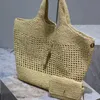 Projektant ICare Maxi Tote Women torebka Raffias ręcznie haftowany słomka plaża duża pojemność Torby zakupowe torby na ramię torebka