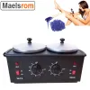 Riscaldati Dual Wax Pots Professional Electric Cera Raderatori Macchina in ceretta per parrafina per la depilazione per la depilazione Body Spa Salon Salon