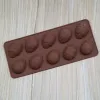 10-Cavity Easter Egg Shape Handmade Soap Mold Silicone Chocolate Mold DIY Baking Cake Mold Random Colors 23*10*1.8cm