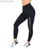 Yoga Outfits Black sexy womens yoga exercise legs mobile phone pockets fitness running pants elastic sportswear gym tight yoga pants Y240410