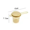 Mesh Tea Infuser herbruikbare thee-strainer theepot roestvrij staal losse theeblad kruidenfilter vouwhandgreep drinkgerei keukengereedschap- voor herbruikbare theeman