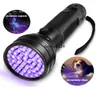 High Quailty 51 UV Ultraviolet LED lampe de poche violet Black Light Black Light Torch 395 nm Shell en aluminium UV Torches Mini Lights FLA8047122