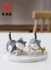 Cassetti a forma di gatto Kak ganci da parete maniglia mobile in ottone mobile e manopole frenate per bambini manico decorativo hardware