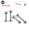 2pcs 0,8 / 1,0 / 1,2 mm ASTM-F136 Titanium Labret Piercing Boucles d'oreilles externes vis monroe lèvre étal