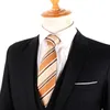 Bow Ties Men Suits Men's Neck Tie For Wedding Striped Necktie Groomsmen Fashion Tangerine Women Good Gifts Gravatas