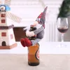 Décorations de Noël dessin animé Santa Soudish Gnome Doll Wine Bottle Sacs Cover Year Party Champagne Tolders Home Table Home Decor Gift277p