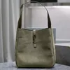 Mirror Quality Bucket Bag Faux Suede Leather Designer Bag Yslbags Le5A37 Hobo Women Wandering Handbag Large Capacity Shoulder Bags Intermediate compartment