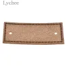 Lychee Life 20pcs Vintage Natural Style Square PU Leather Labels Blank Embossed Tags for Garment Bags DIY Sewing Accessories