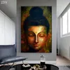 Abstract Buddha Colorful Buddha Tela che dipinge il buddismo religioso Wall art poster camera da letto soggiorno decorazione murale nessuna cornice