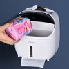 Boîte de carvins de toilette imperméable support de robot de robot support de papier suspendu multifonctionnel en papier rouleau de serviette hygiénique Boîte à tube